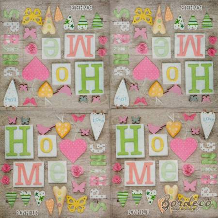 Serwetka do decoupage PAPER DESIGN  Home w stylu Vintage 33x33